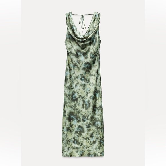 Zara tie dye satin effect dress - Picture 1 of 4